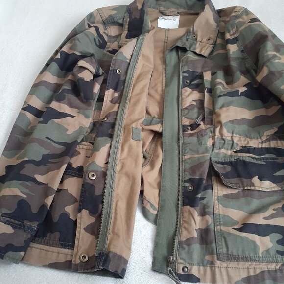 Madewell Women's Size XL Camo Dispatch Canvas Military Jacket - Picture 9 of 14